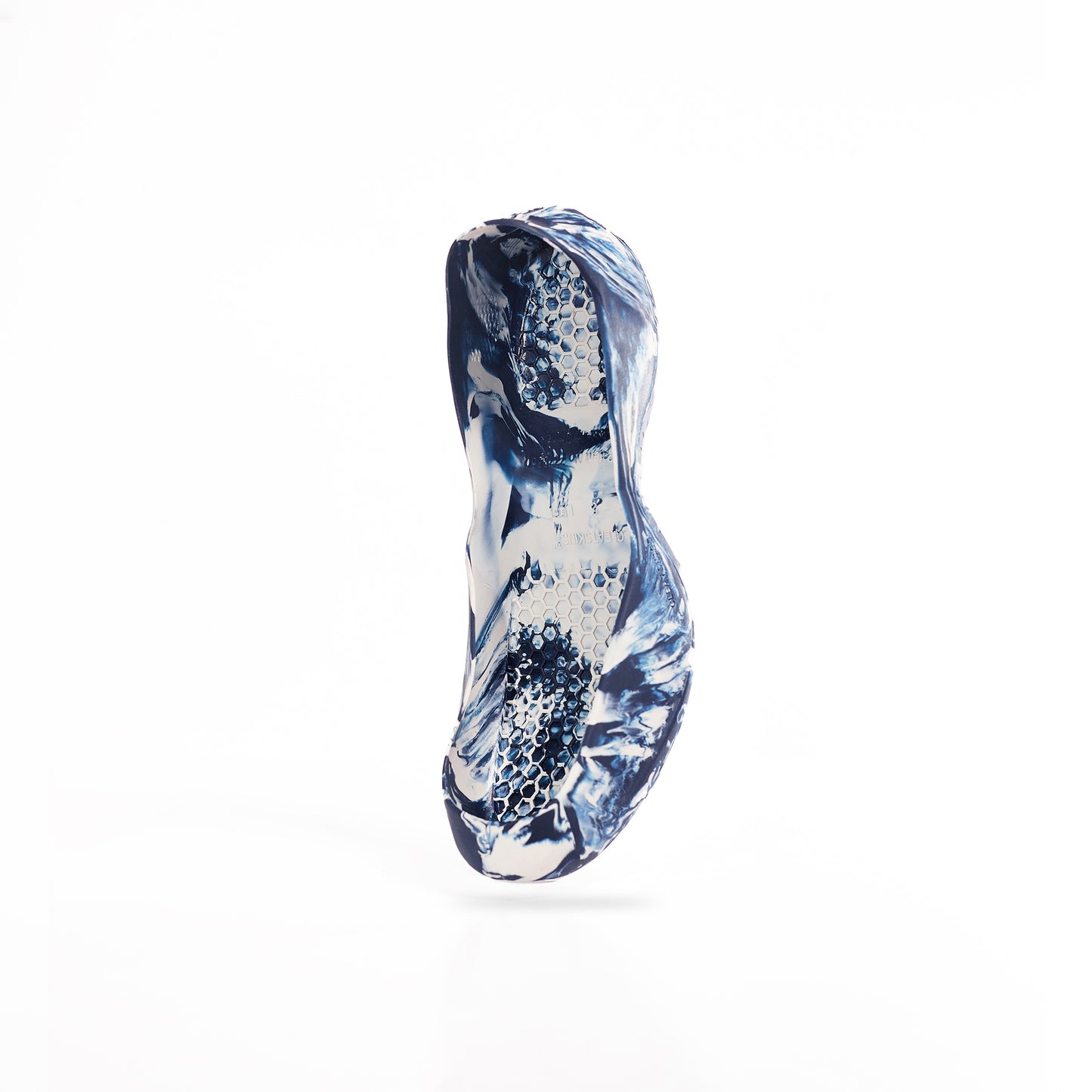 protective sports cleat cover with blue abstract design