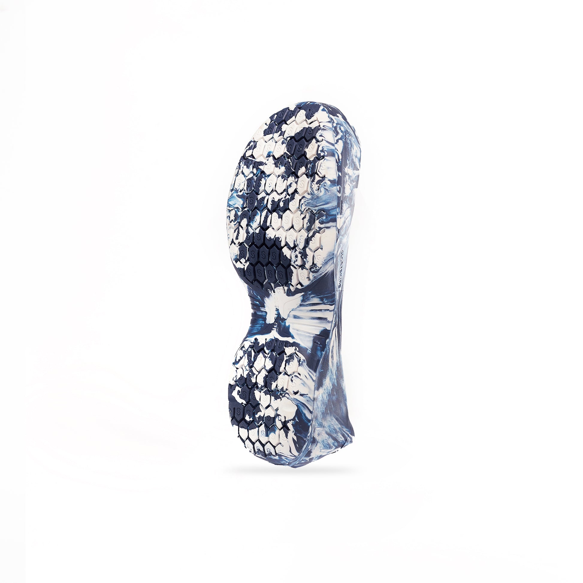 multi-sport cleat cover in blue and white for athletes